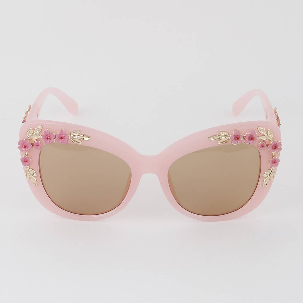 Lovely Flower Lined Cateye Sunglasses