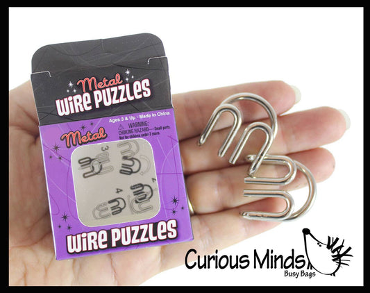 Mini Metal Wire Brain Teaser Puzzles