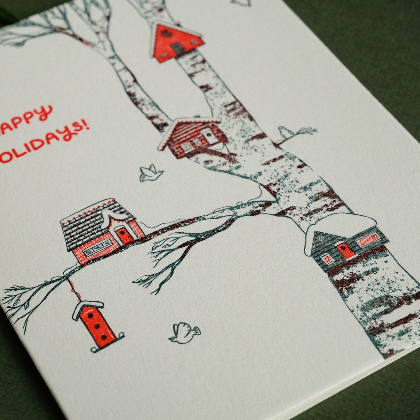 Birdhouse Holiday | Letterpress Card
