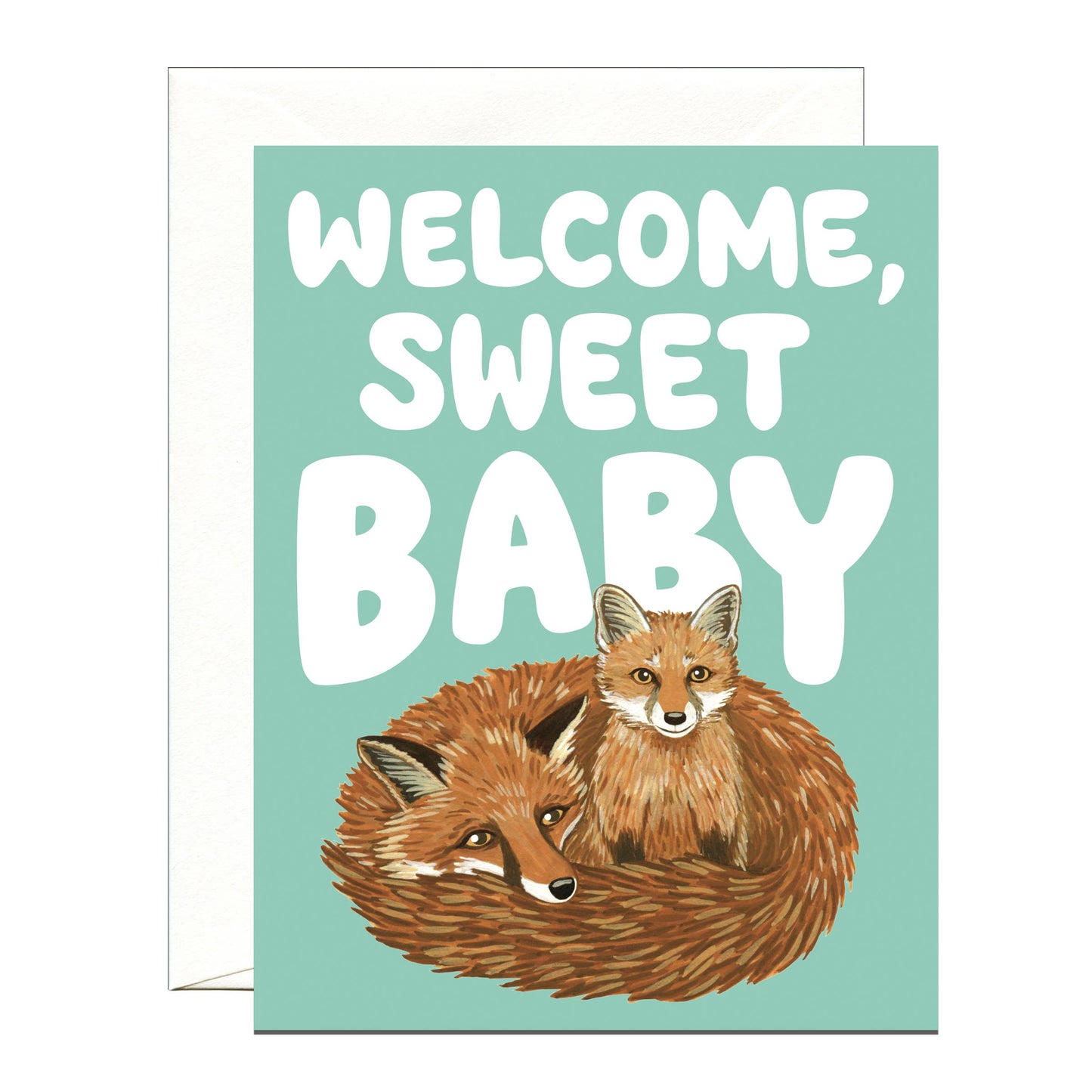 Baby Fox Congratulations Baby Shower Card