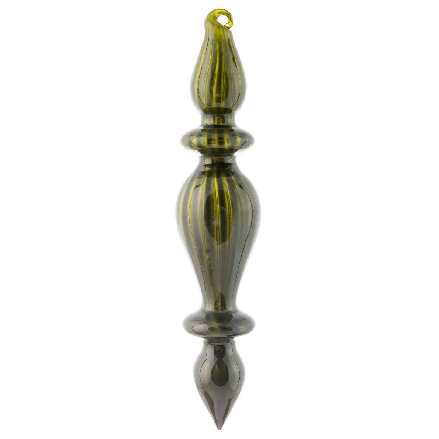 Shiny Fluted Sage Ornament