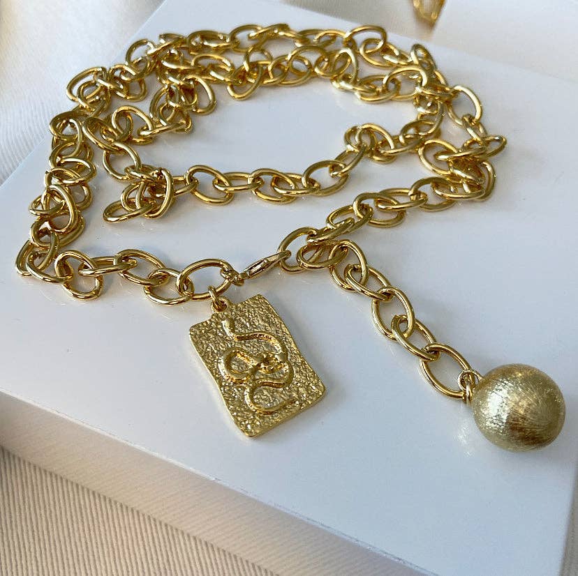 Galia - double turn necklace or Y necklace