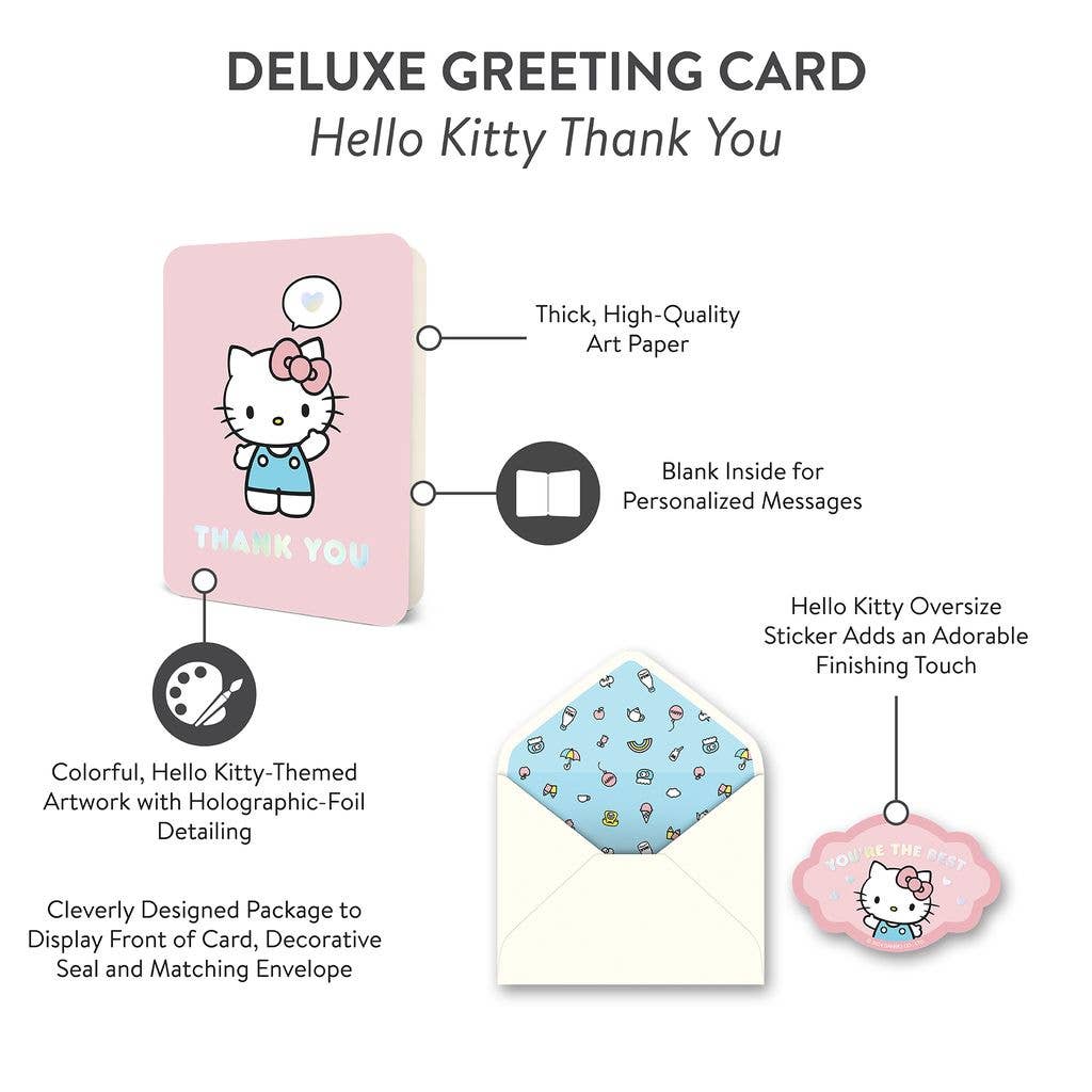 Hello Kitty Thank You Deluxe Greeting Card
