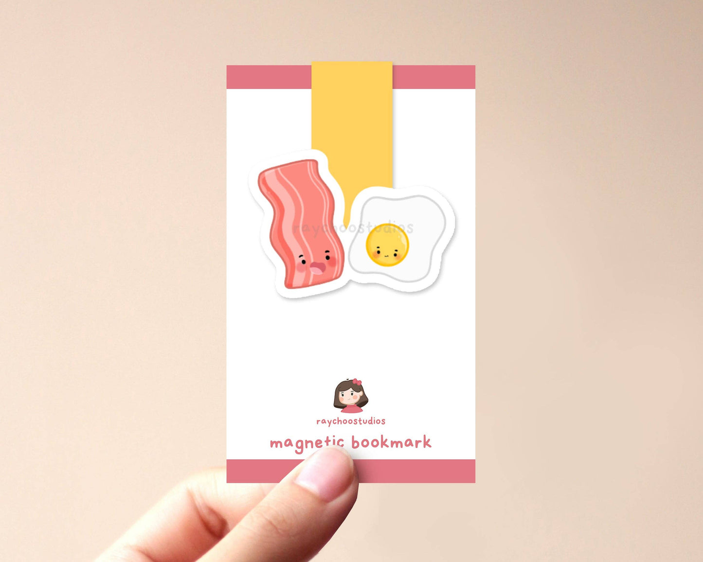 Bacon and Eggs Magnetic Bookmark