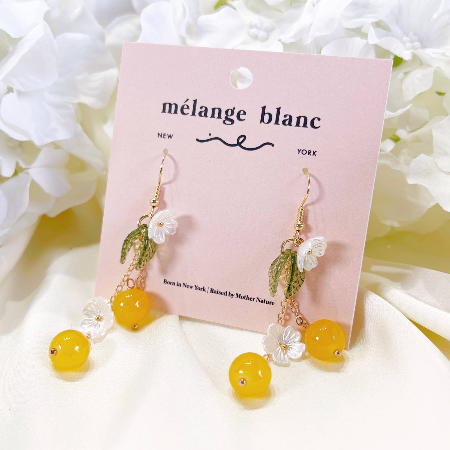 E227 glass beads earrings, dangle earrings, fruit earrings