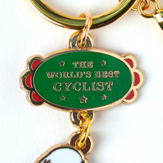 Peanuts World's Best Keyring Cyclist