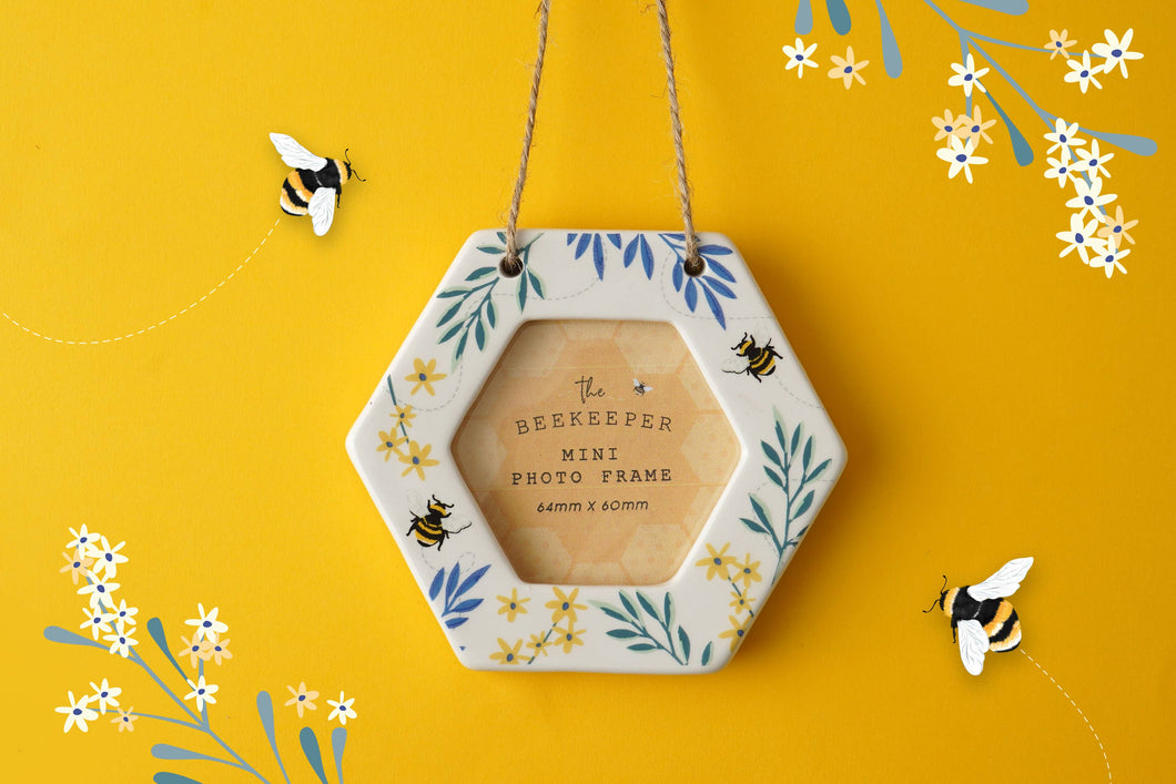 The Beekeeper Mini Ceramic Hanging Photo Frame