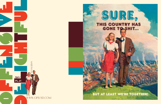 THIS COUNTRY love, friendship political greeting card