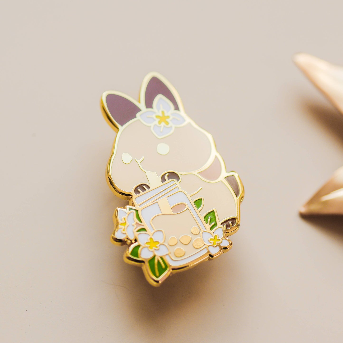 Enamel Pin - Jasmine Milk Tea Bunny
