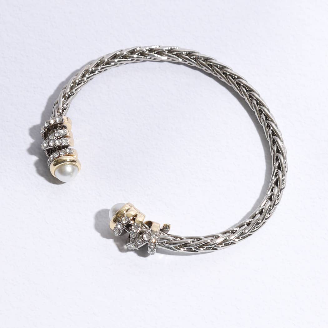 RH 2T 4MM Round Ponytail Bangle Bracelet