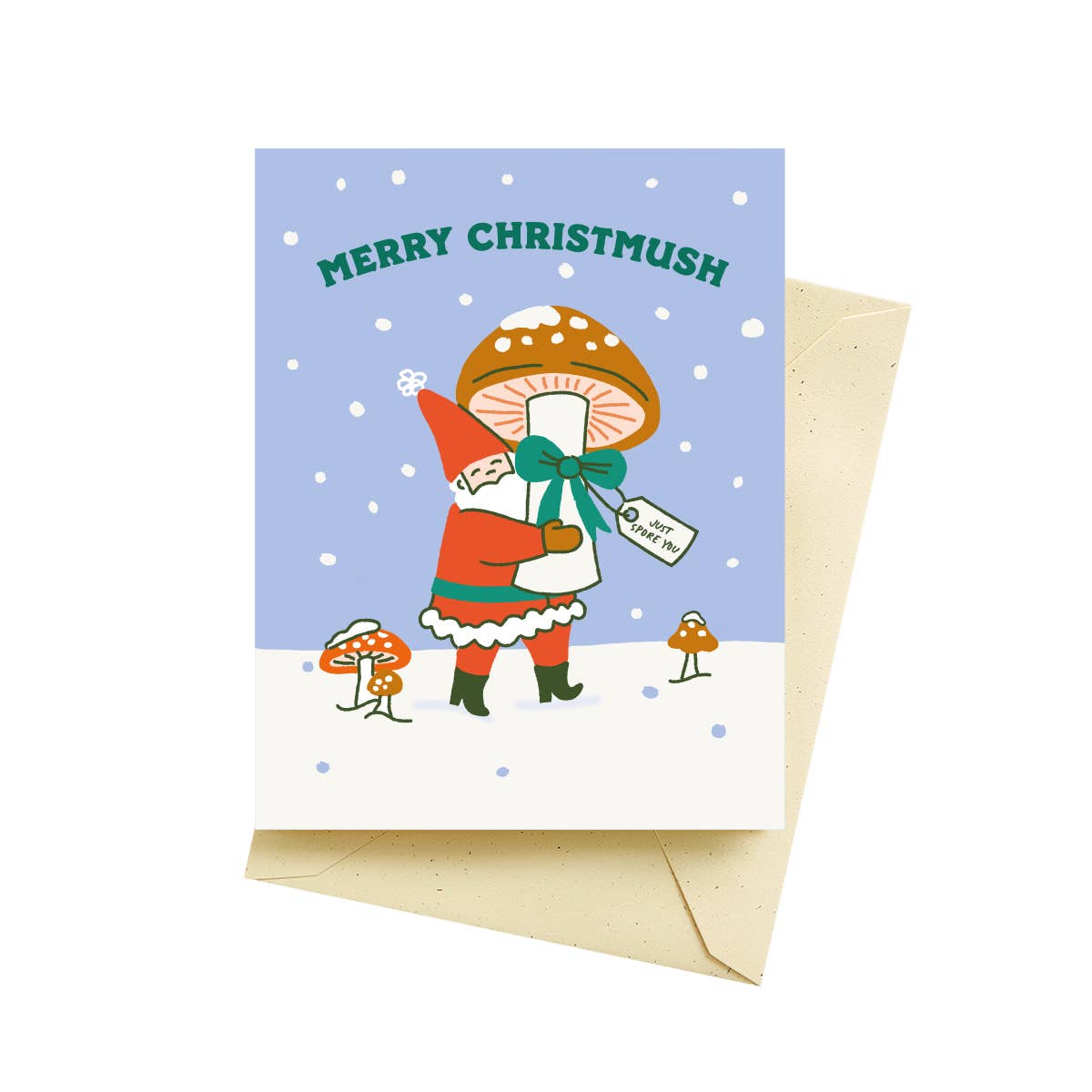 Mushroom Santa Holiday Cards