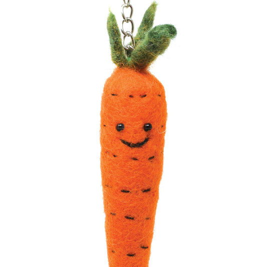 Felt Keychain - Carrot Felt Keyring