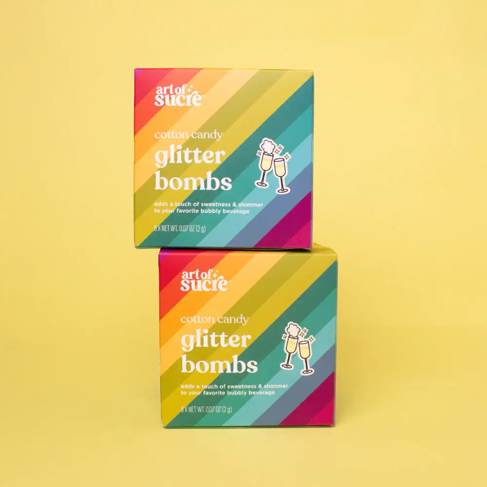 Rainbow Cotton Candy Drink Glitter Bombs