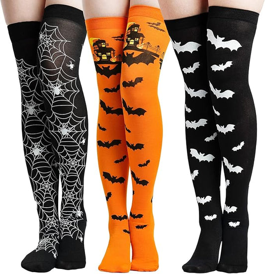 Halloween Socks Thigh High Long Stockings Over Knee