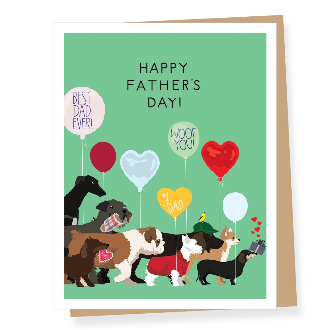 Dogwalk Dad Father's Day Card
