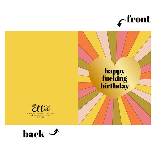 Happy Fucking Birthday Retro Card