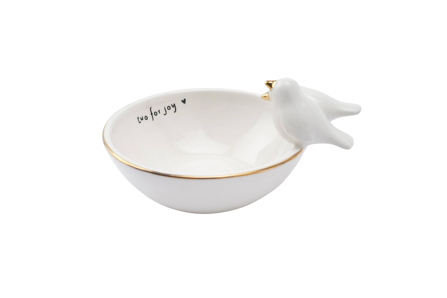 Send With Love 'Two For Joy' Lovebird Ceramic Trinket Bowl