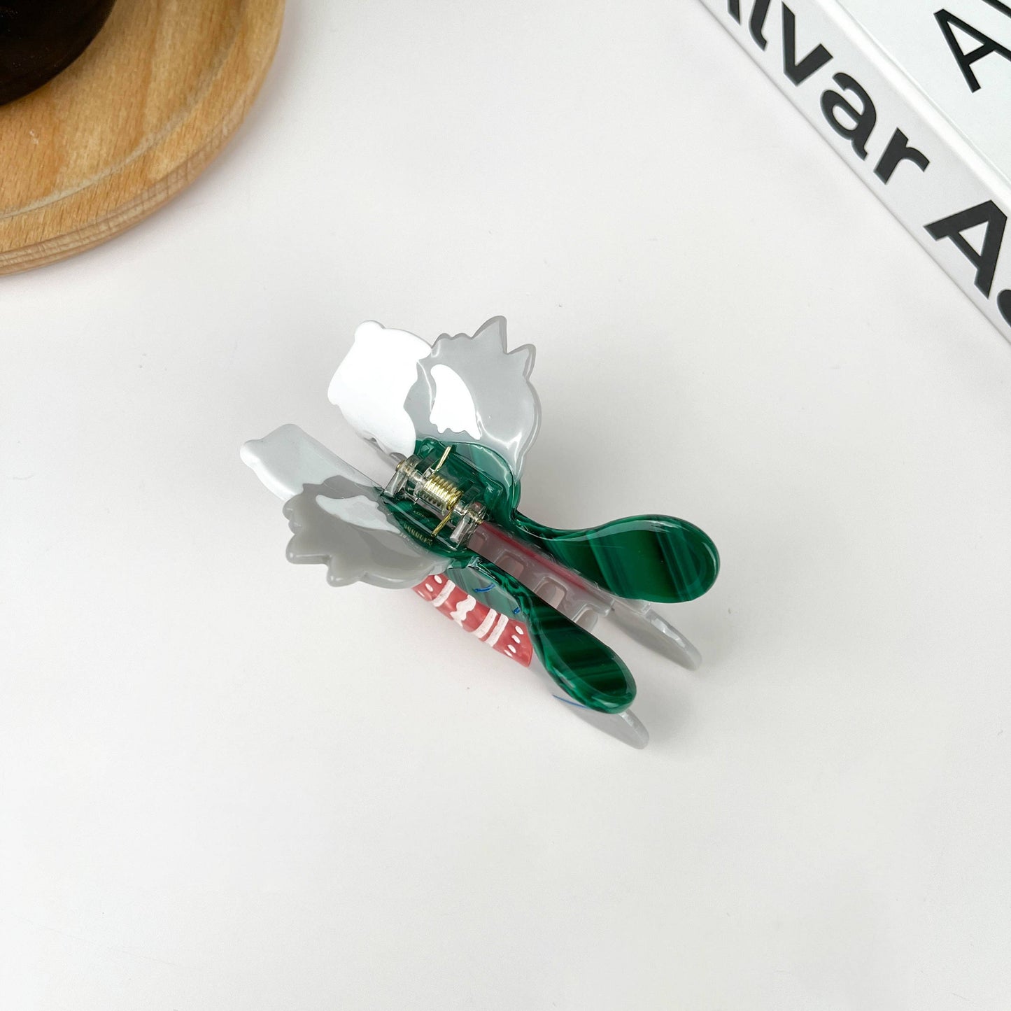 Schnauzer Hair Clip,Christmas Dog Claw Clip