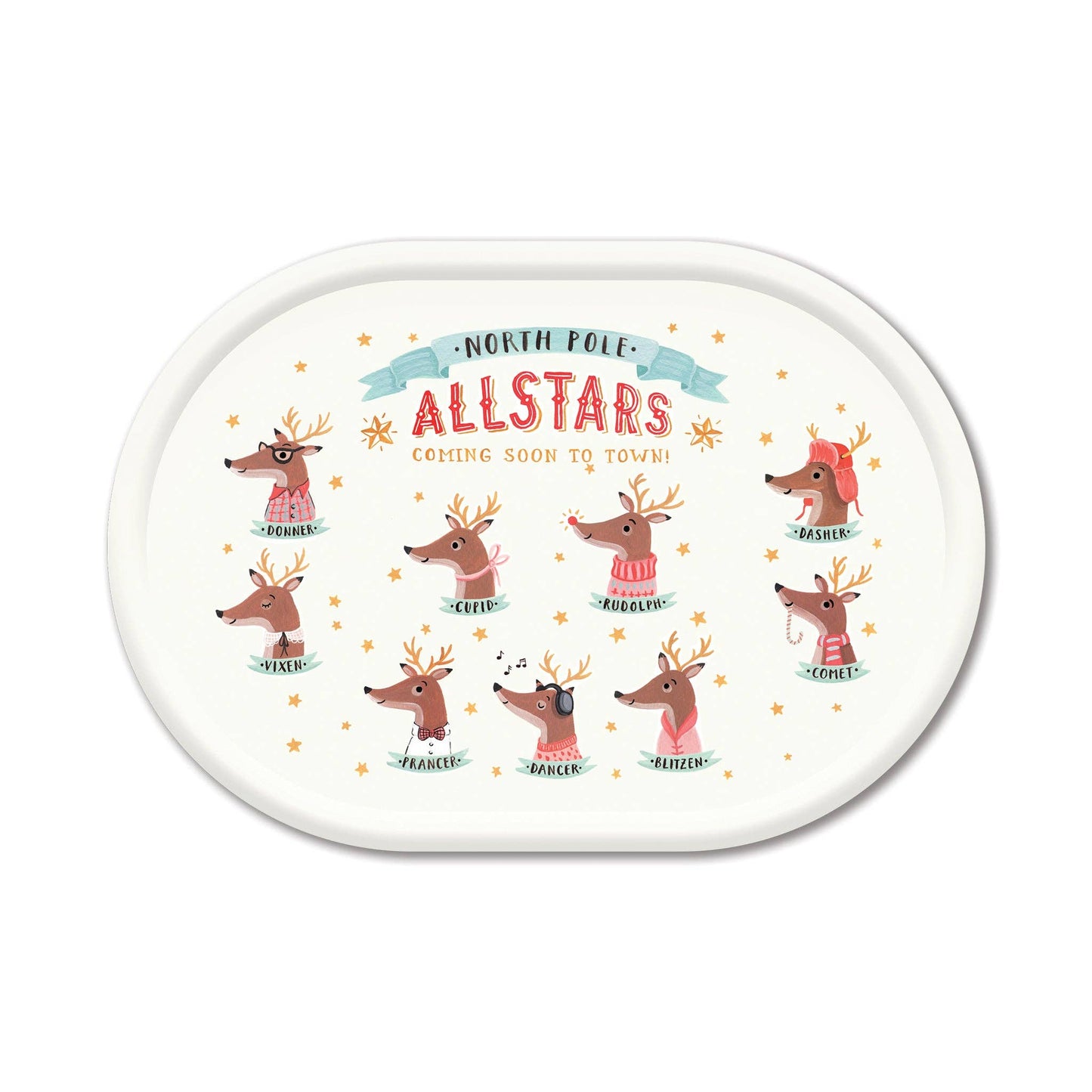 DER1030 - Dear Rudolph Reindeer Melamine Platter