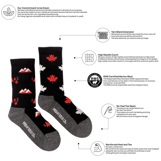 Women's Canada Merino Wool Socks