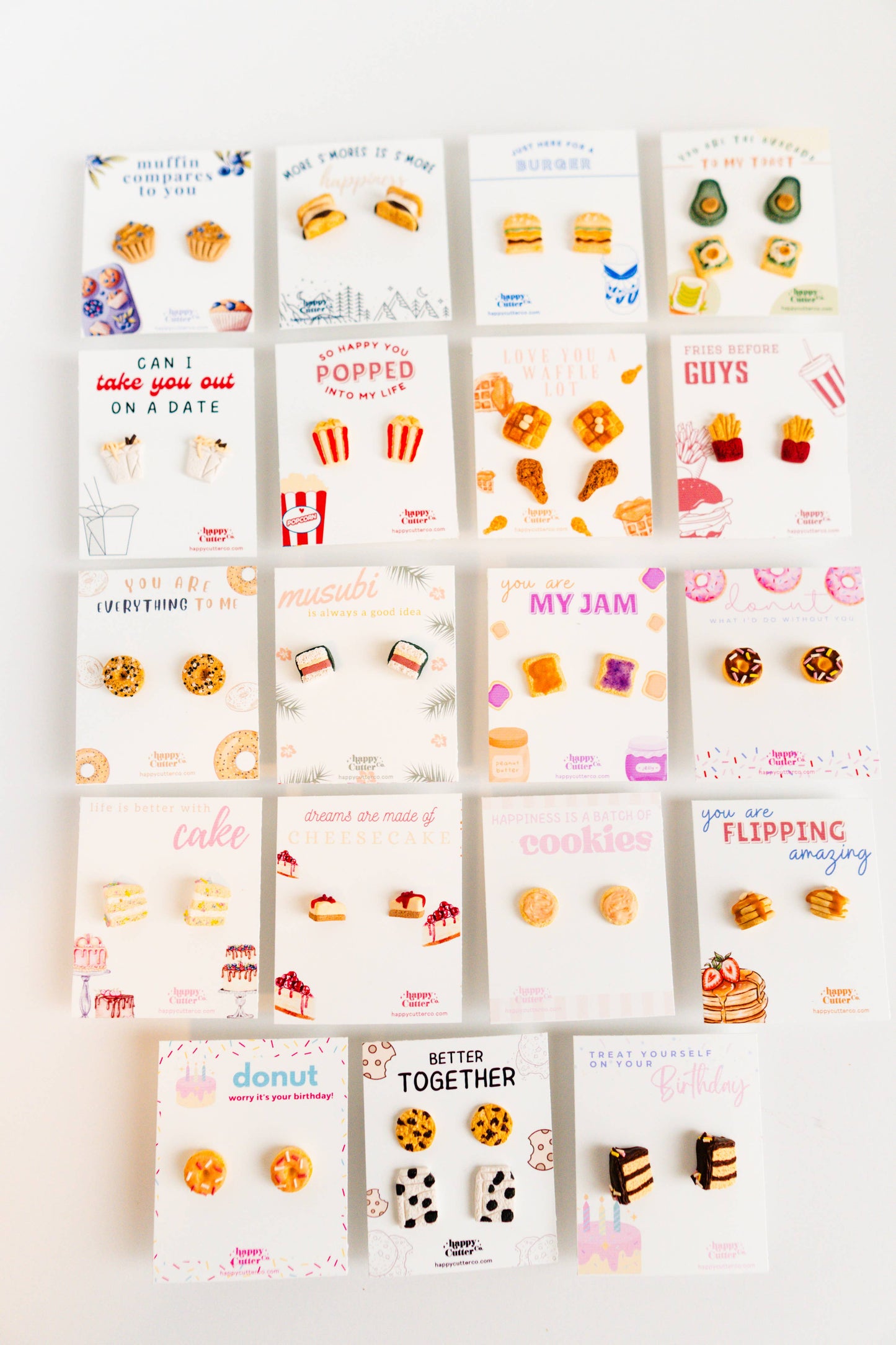 Popcorn Clay Stud Earrings | Foodie Lover Gift