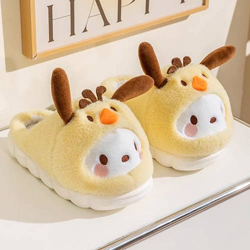 Sanrio Characters Fluffy Fur Costume COZY Slippers
