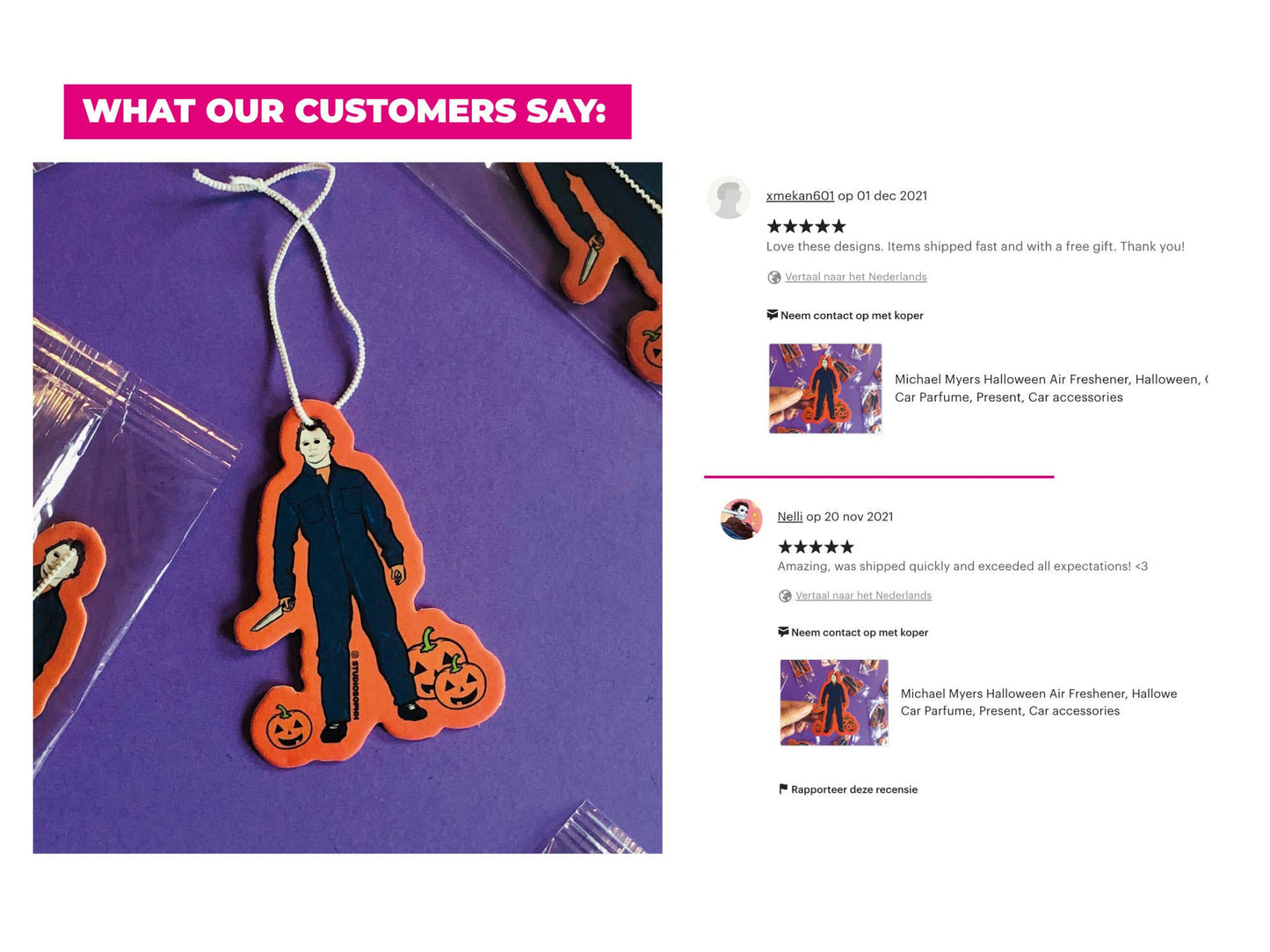 Michael Myers Creepin' It Real Halloween Air Freshener