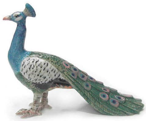 Peacock Northern Rose Porcelain Mini Figurine