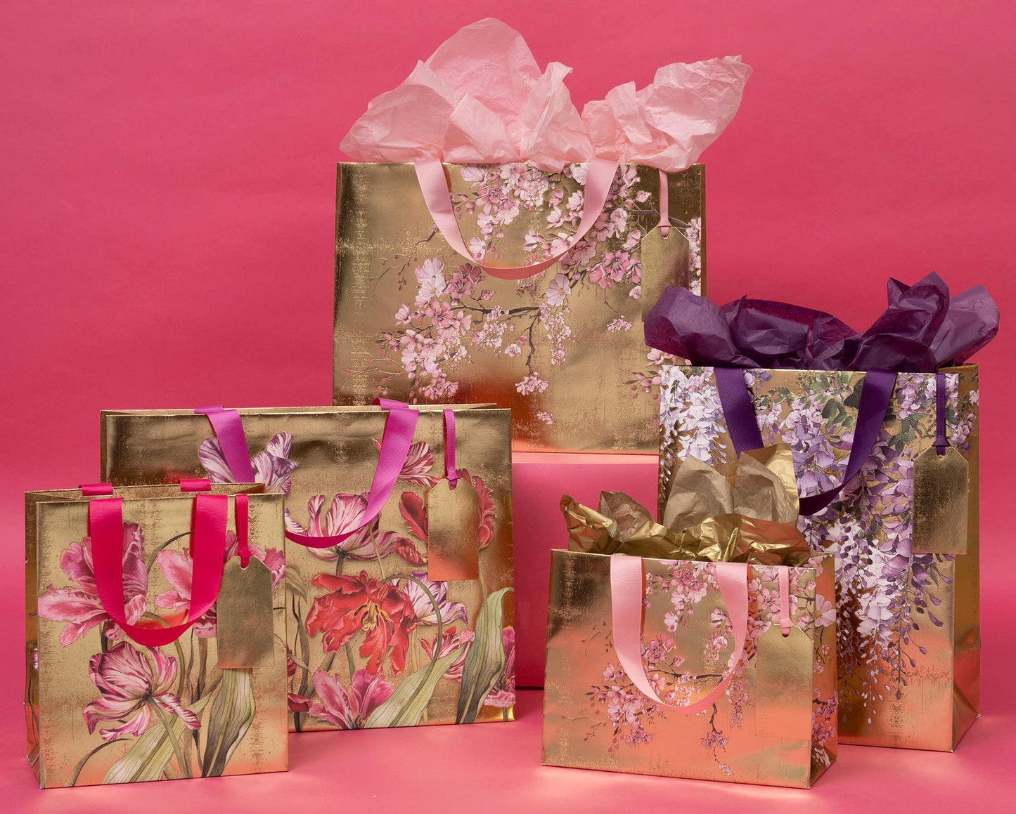 Bag Medium Gilded Tulips