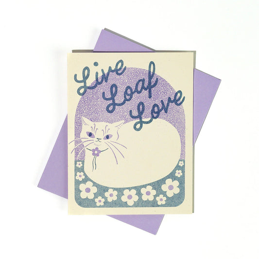 Live Loaf Love - Risograph Greeting Card