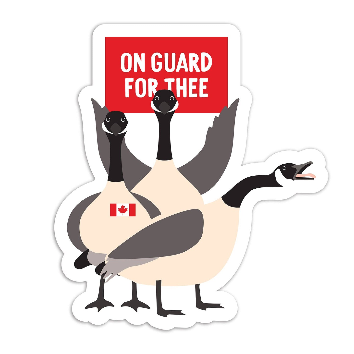 On guard for thee Canadian geese bumper sticker