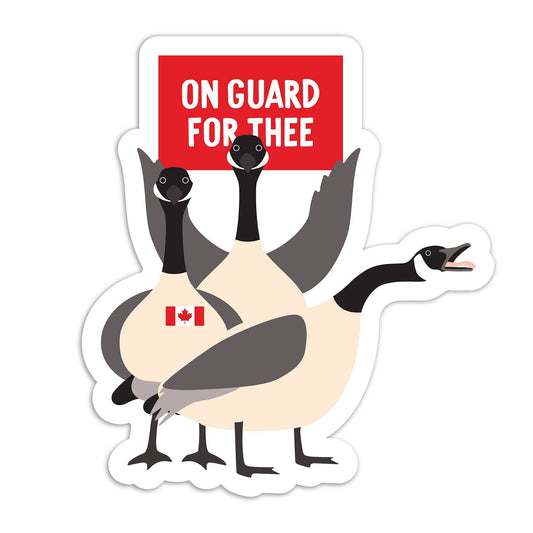 On guard for thee Canadian geese bumper sticker