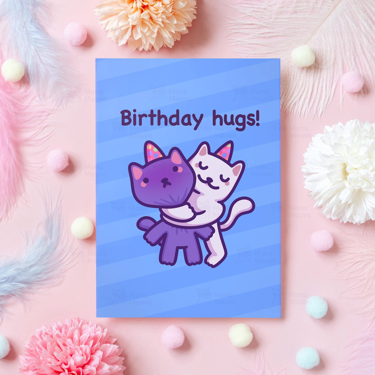 Funny Cat Birthday Card | Birthday Hugs! | Cat Lover Gift