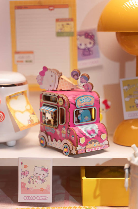 3D Wooden Music Box Puzzle: Hello Kitty® Ice Cream Truck