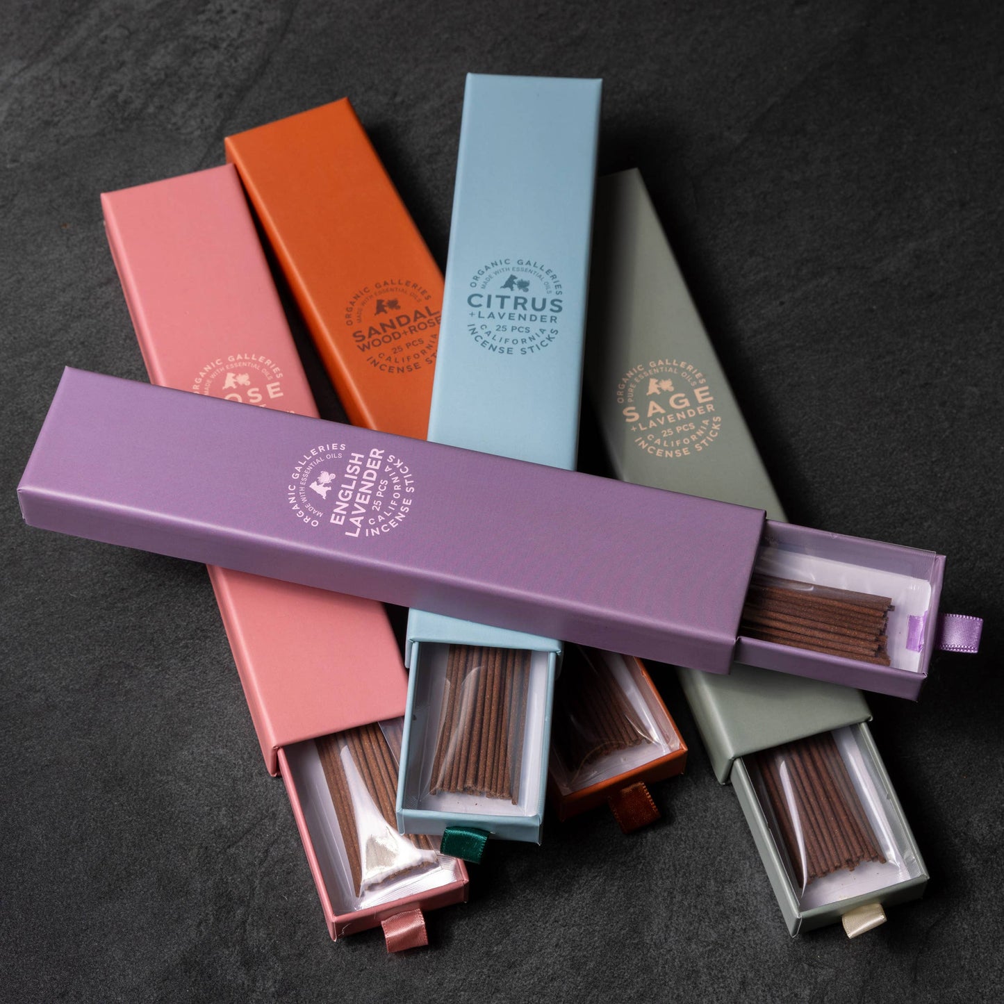 Citrus + Lavender Aromatherapy Incense Sticks 25 Pcs Boxed