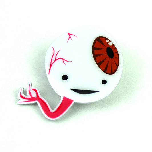 Brown Eyeball Lapel Pin - Grab Life by the Eyeballs