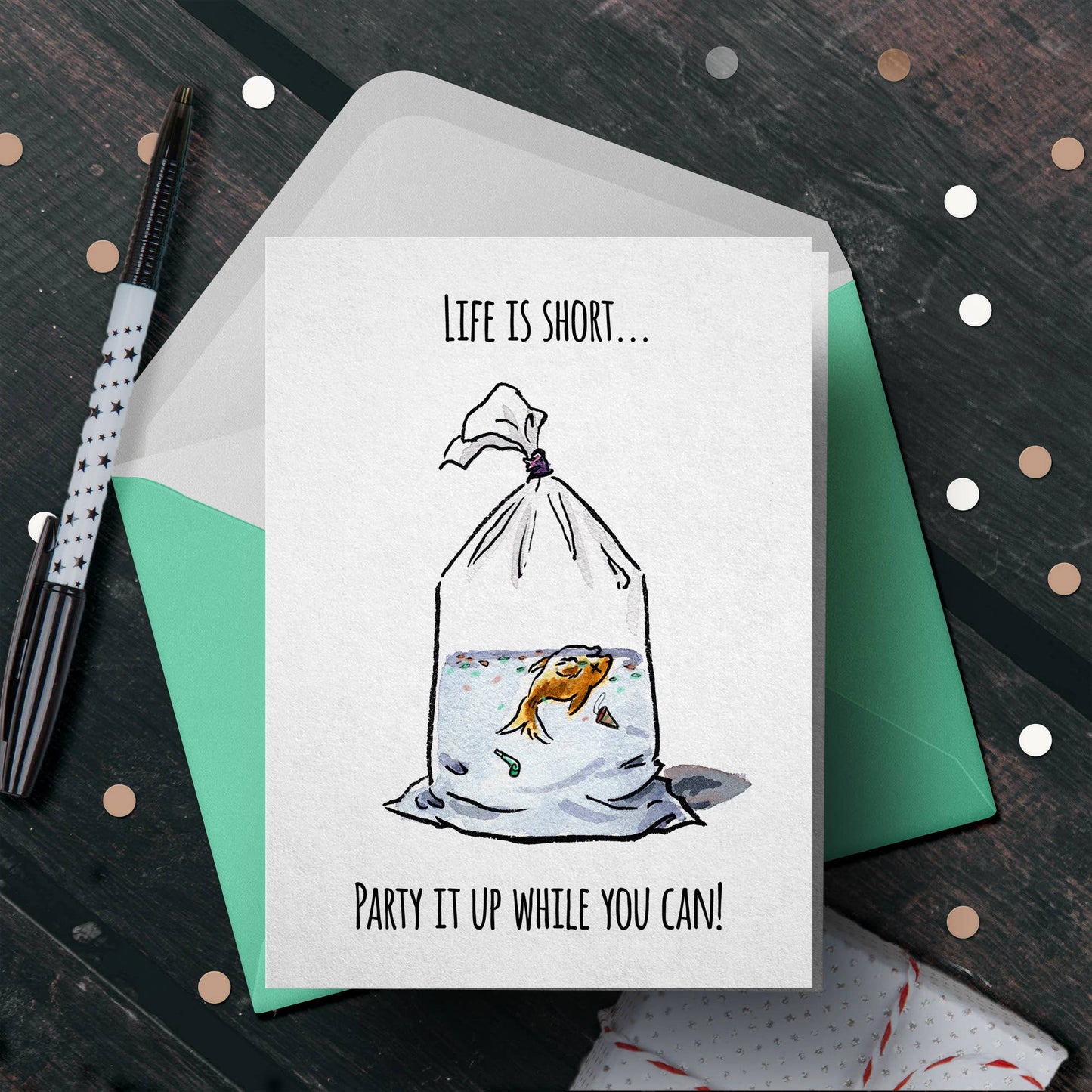 "Life is Short" - Funny Dark Humor Existential Birthday Card