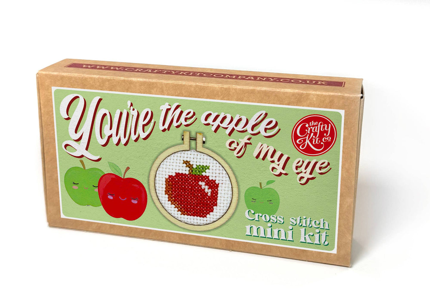 'You're The Apple Of My Eye' Mini Matchbox Cross Stitch Kit