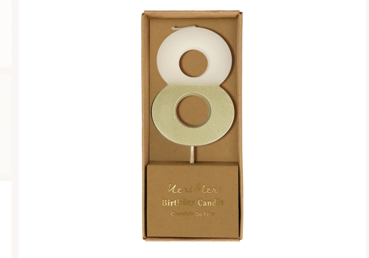 Gold Dipped Number Candles 0-9