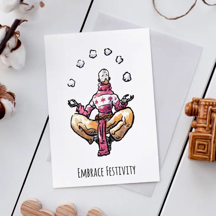 "Embrace Festivity" - Overwatch Gamer Nerdy Christmas Card