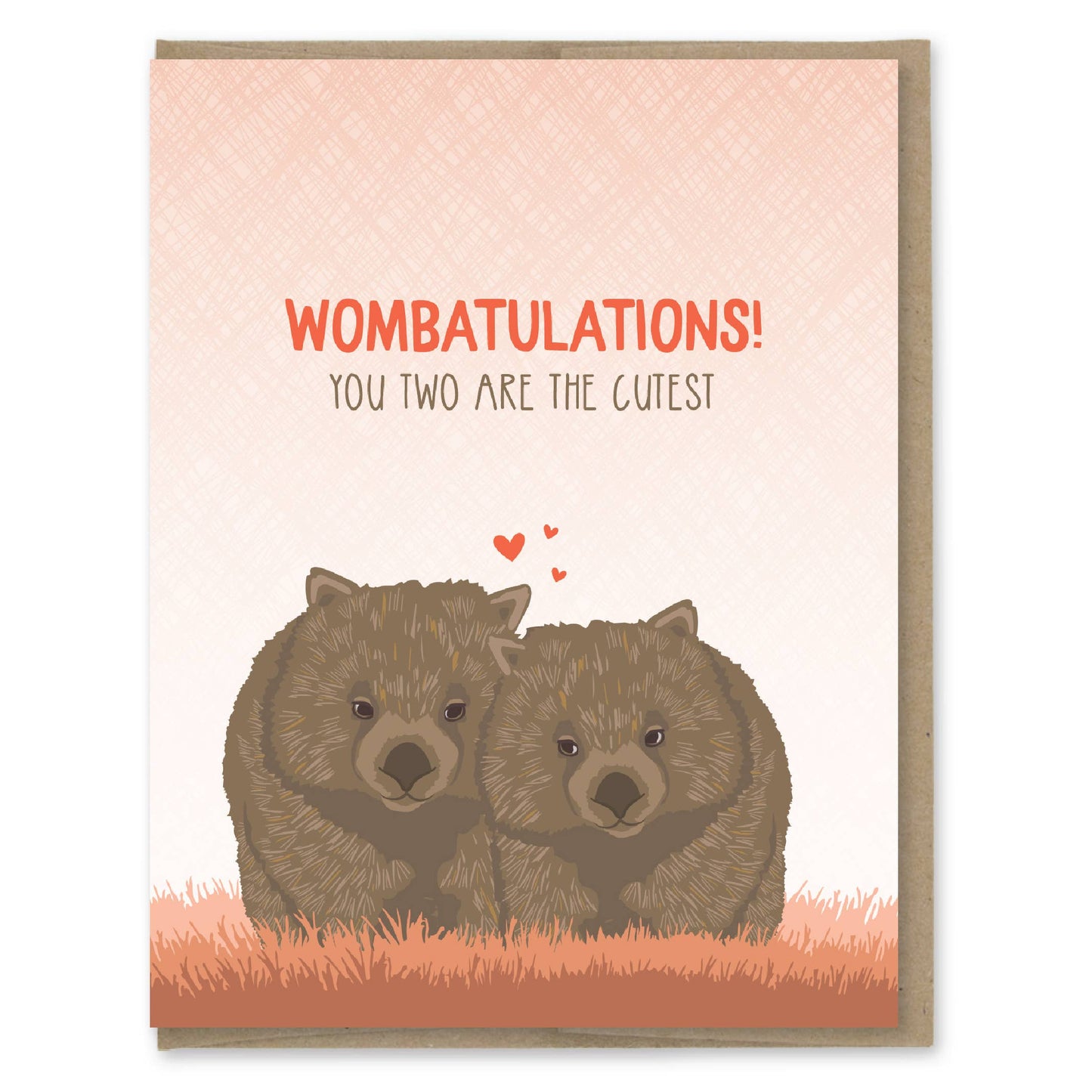 Wombatulations Wedding Card