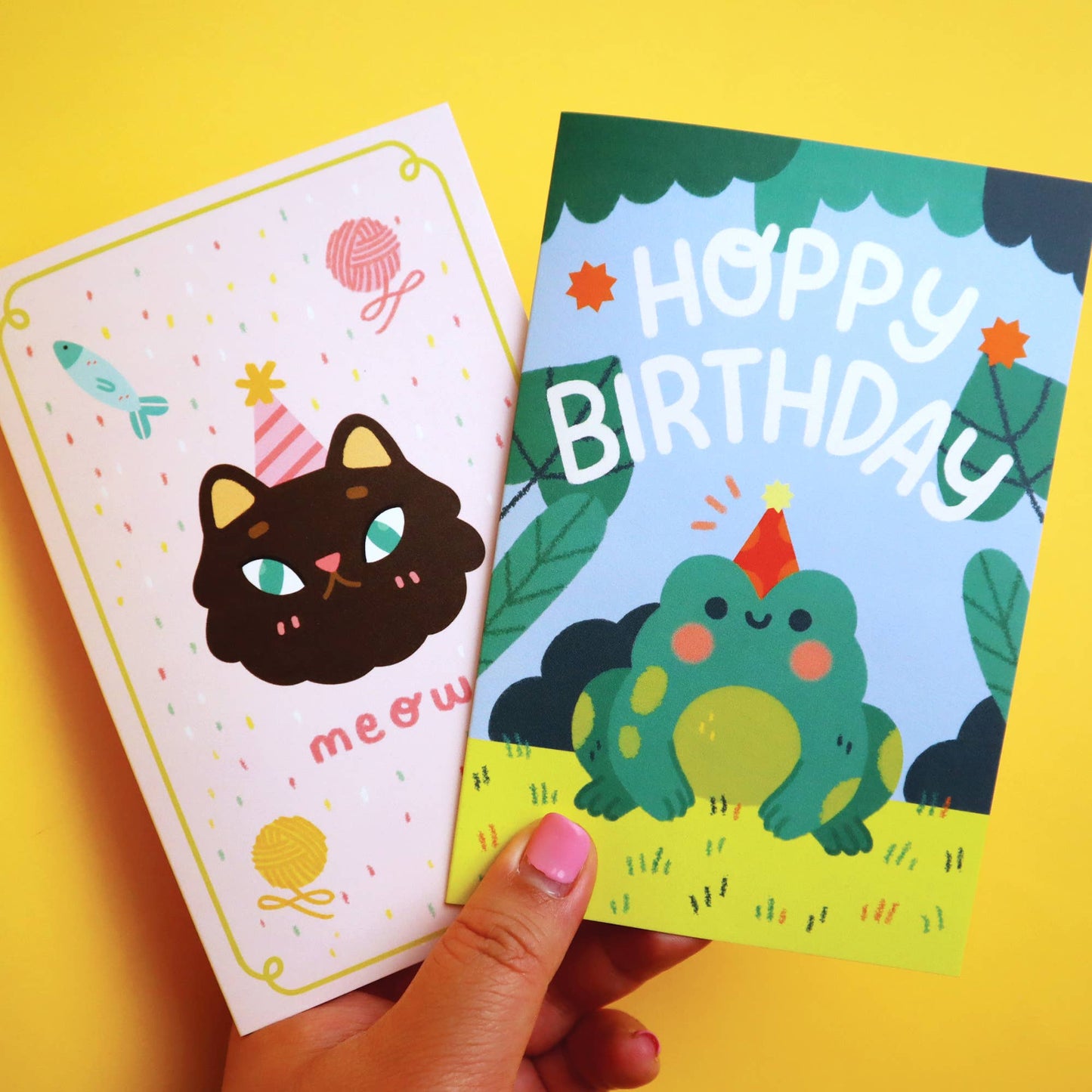 Meow Birthday Celebration Greeting Card