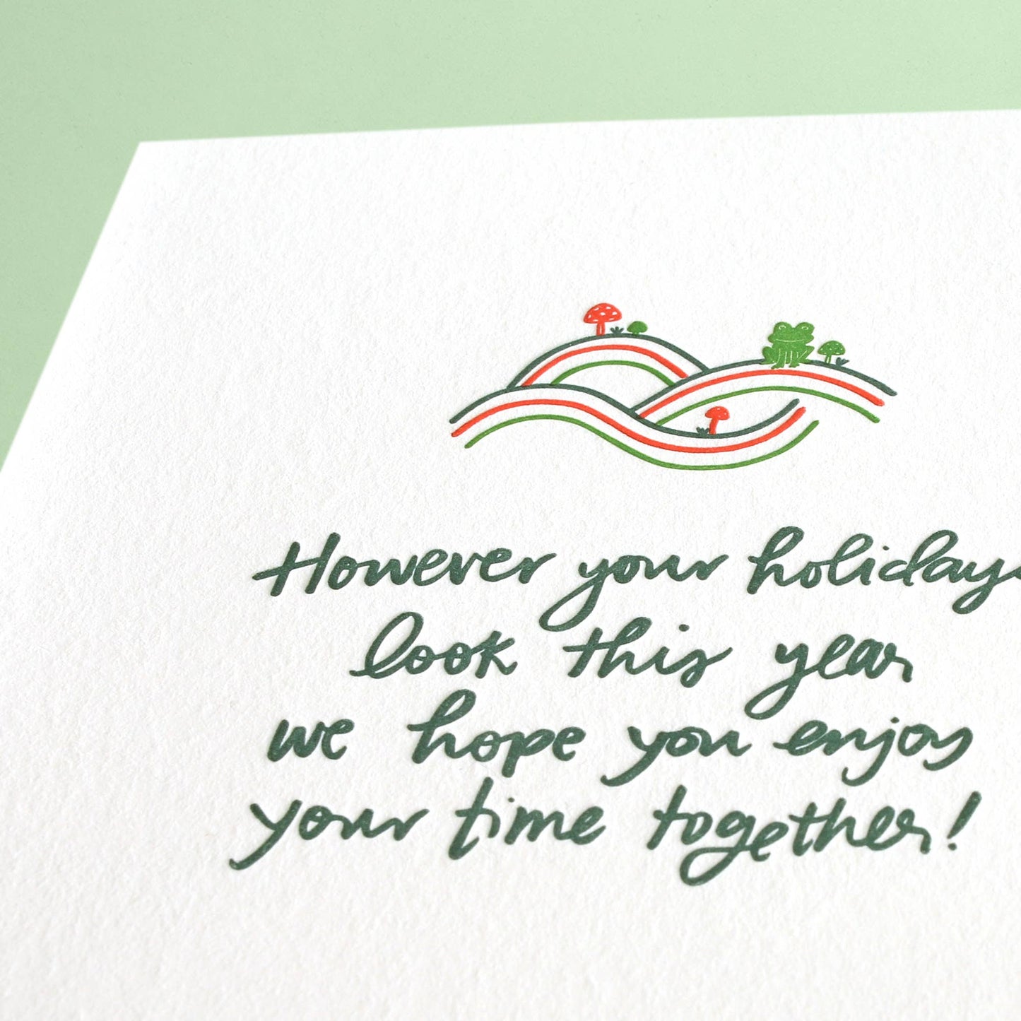 Time Together Holiday - Letterpress Greeting Card