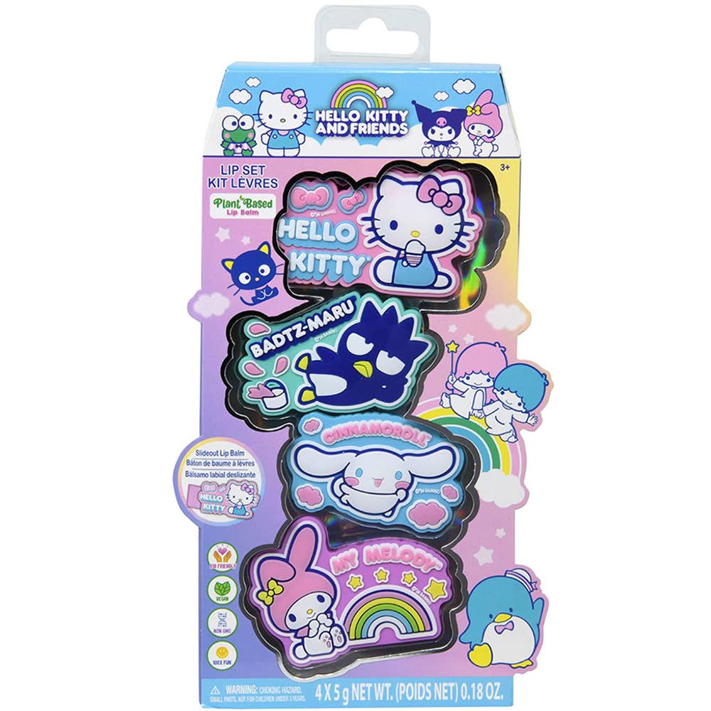 HELLO KITTY 4PC SLIDE OUT LIP GLOSS SET, HK1240GG