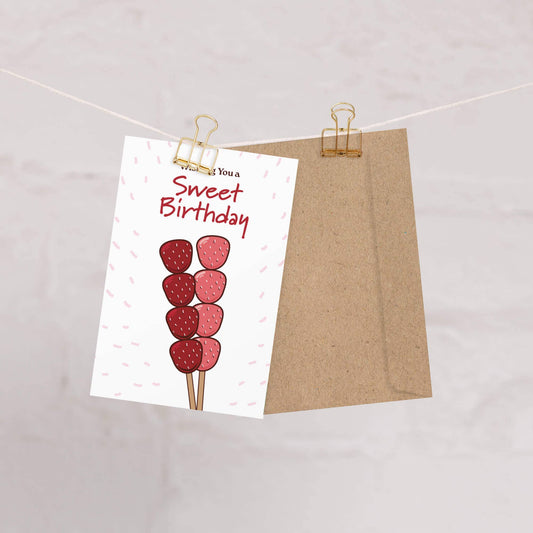 Sweet Tanghulu Funny Birthday Cards | Asian Snacks Food Greeting