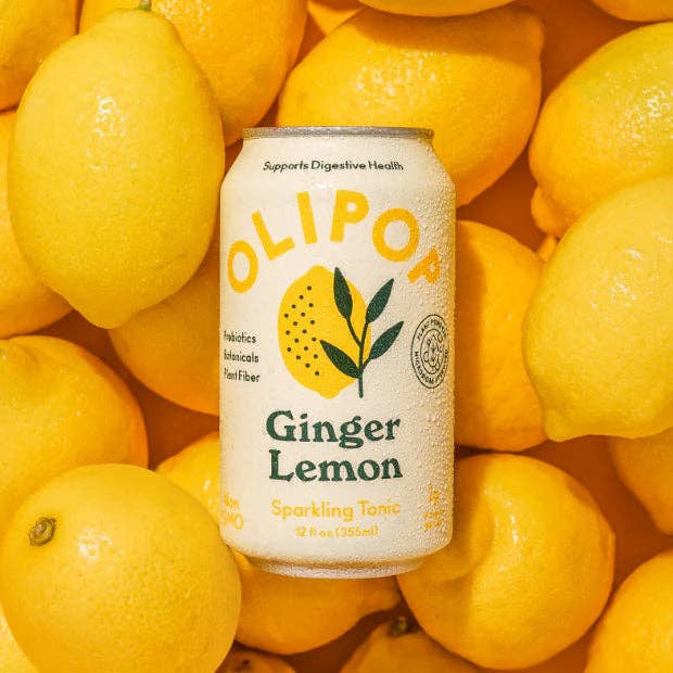 Olipop Ginger Lemon Sparkling Tonic 355 ml