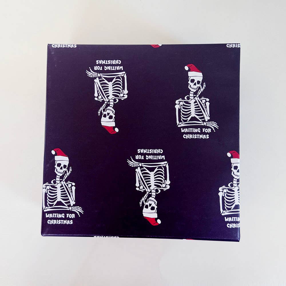 Skeleton Christmas Wrapping Paper - Roll of 3 Sheets