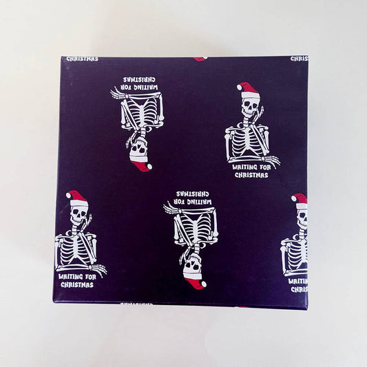 Skeleton Christmas Wrapping Paper - Roll of 3 Sheets