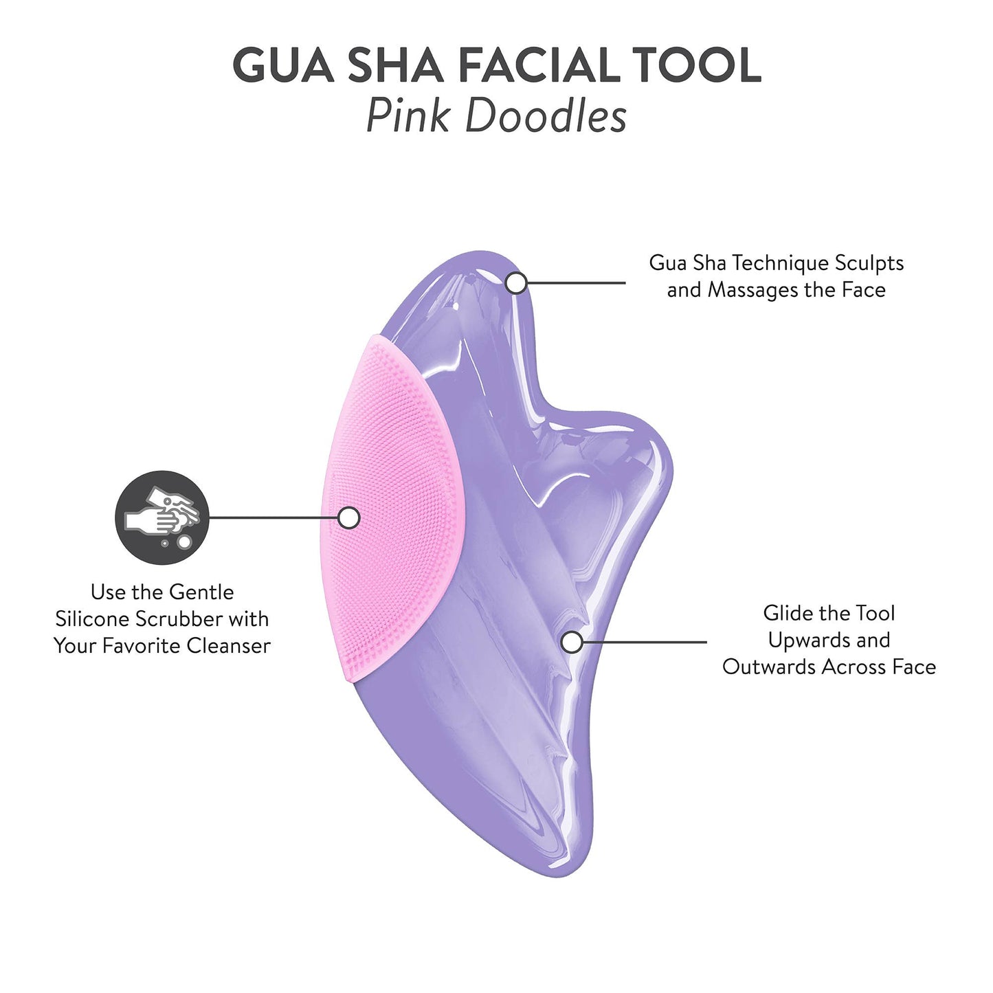 Pink Doodles Gua Sha Facial Tool