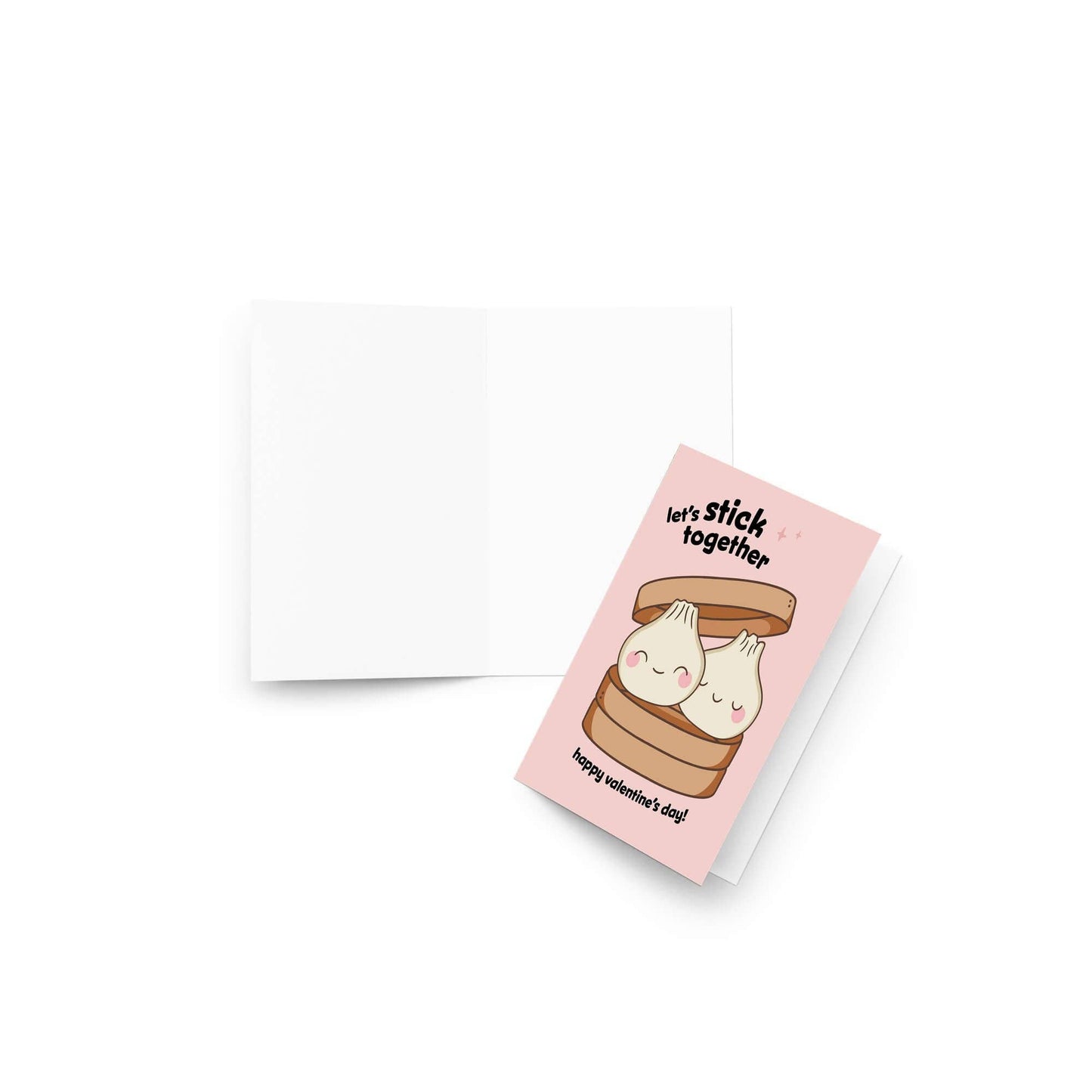 Let's Stick Together Valentine's Day Card | Soup Dumplings